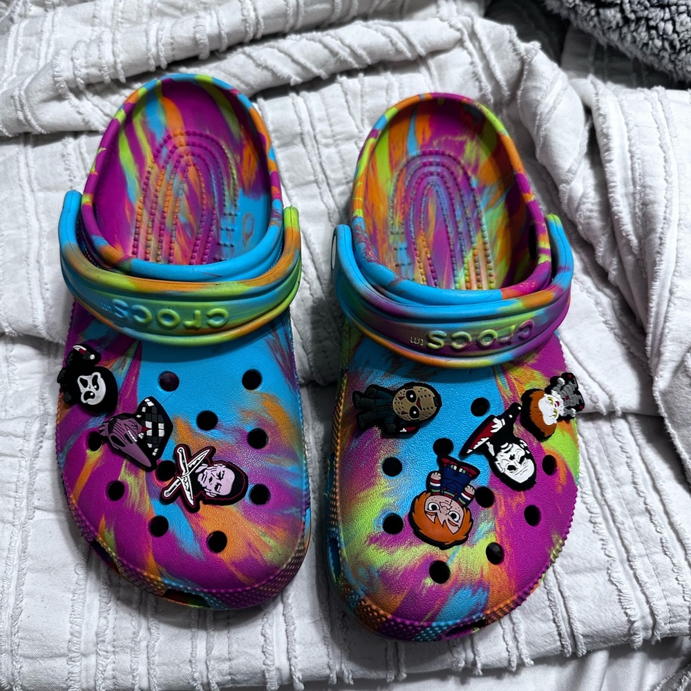 Crocs Tie-Dye Clogs with Charms